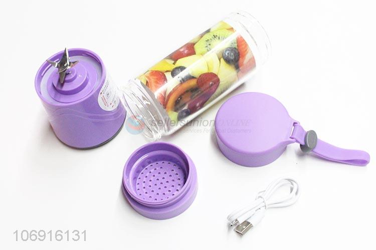 Latest arrival portable 6pcs blades electric juicer cup usb blender with safety induction device