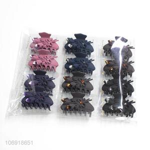 Wholesale Hair Accessory Plastic Hair Claw Clips With Rhinestone Decoration
