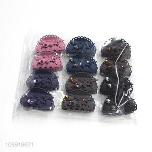 Hot Sell Popular Rhinestone Decoration Plastic Hair Accessories Claw Clips