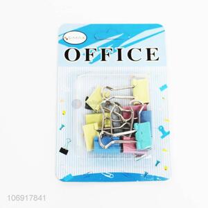 Premium Quality 10PCS Office supplies Colorful Metal Binder Clip