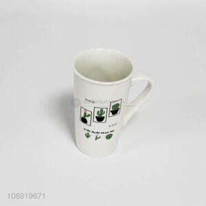 Premium quality cactus pattern ceramic cup office coffee mug