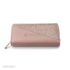 Factory Wholesale Fashion Pvc Long Zip Wallet Women Purses