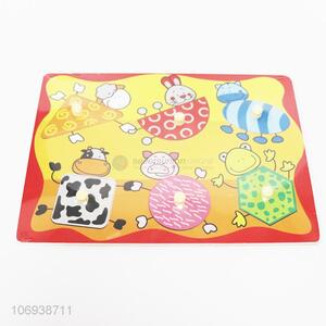 Reasonable price kids educational cartoon jigsaw puzzle wooden toys for toddlers