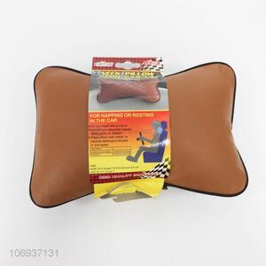 High Quality Bone Shape Car Pillow Head Rest Support Pu Leather Neck Pillow