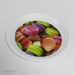 Fancy design macaroon printed plastic food tray serving tray