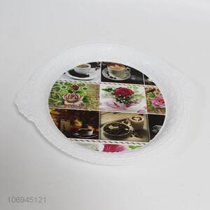 Wholesale hottest deluxe coffee theme pattern plastic food tray