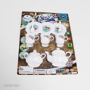 Customized logo plastic tea set toys tableware set toy for children