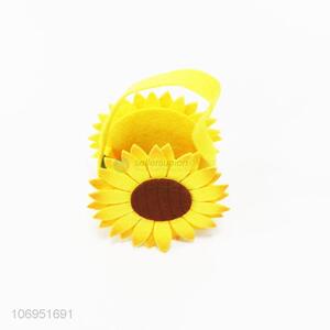 Custom Handmade Sunflower Felt Hand Basket