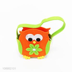 Factory direct sale cartoon owl shape felt basket gifts basket