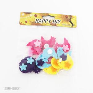 Cheap animal hen shape diy felt cloth patch for garment decoration