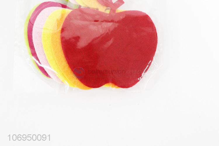 Premium quality creative apple shaped diy felt cloth patch