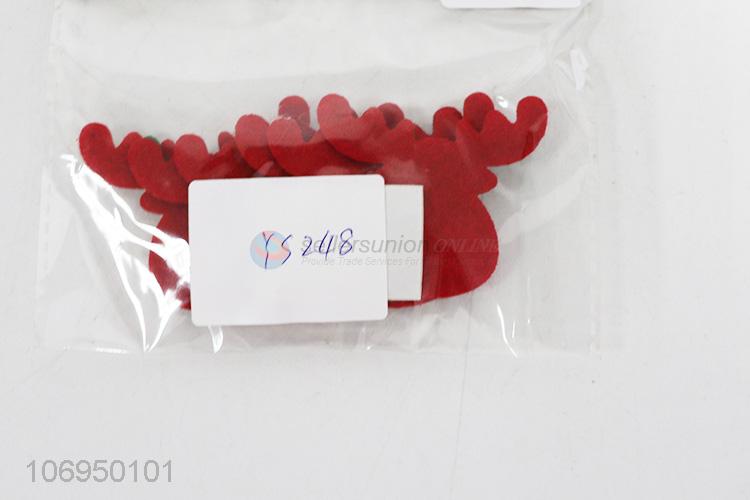 Wholesale creative Christmas reindeer shaped diy felt cloth patch