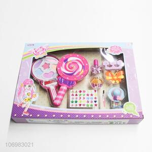 Best Sale Lovely Candy Shape Kids Cosmetic Toy Set Eco-Friendly Children Makeup Sets