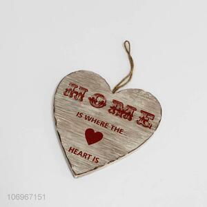 Hot selling heart shape hanging wooden door plate wall sign