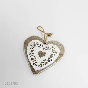 New design wooden heart door plate wooden crafts for decoration