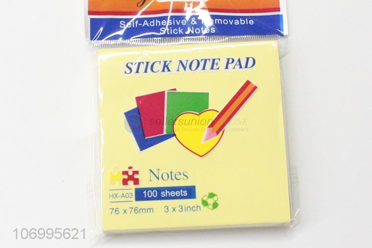 Hot Selling 100 Sheets Self-Adhesive Stick Note Pad
