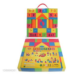 Credible quality 39pcs colorful wooden building blocks kids intelligence toys