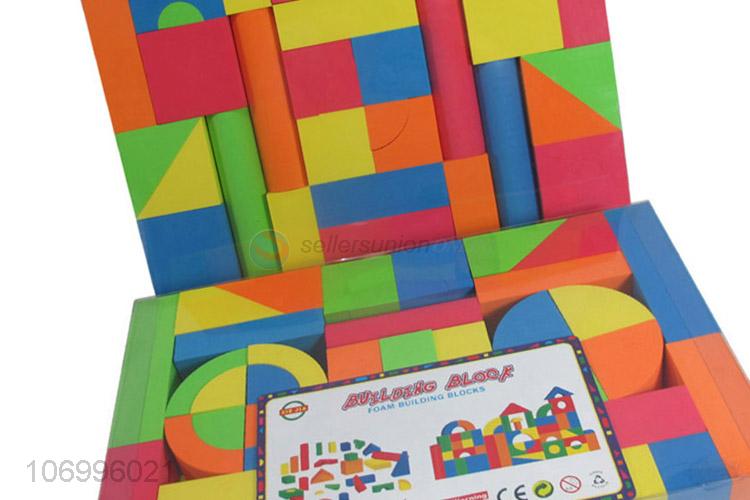 Factory wholesale 79pcs children intelligent toys colorful wooden building blocks