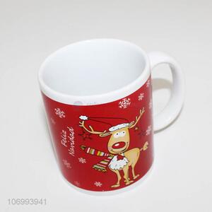 Factory wholesale Christmas reindeer pattern ceramic mug