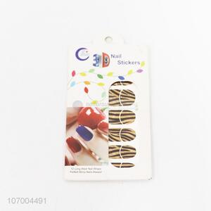 Trendy design long wear nail wraps nail stickers