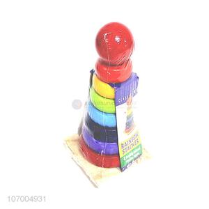 High Quality Educational Wooden Rainbow Stacker