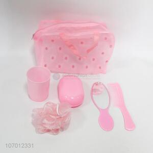 Best Sale Comb/Soap Box/Bath Ball/Mirror/Plastic Cup Bath Set