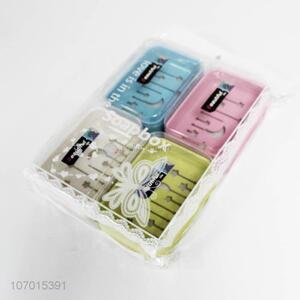 Unique design 4pcs bathroom product plastic soap holder box