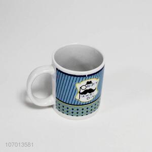 Wholesale price fashion moustache pattern ceramic mug