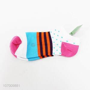 High Quality Colorful Ankle Socks Ladies Short Sock