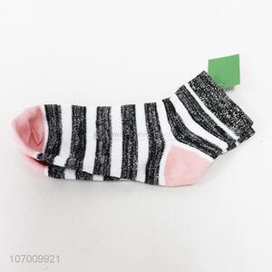Fashion Style Striped Socks Ladies Short Sock