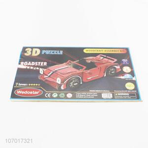 Suitable price 3D puzzle wooden car puzzle for children