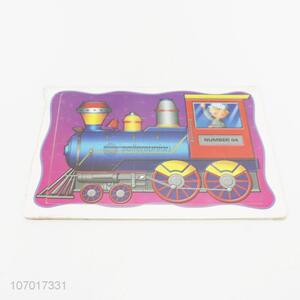 Reasonable price cartoon train pattern wooden jigsaw puzzle