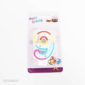 Wholesale Cake Decorative Number Candle Colorful Birthday Candle