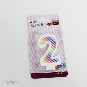 Attractive design colorful birthday cake number candle digital candle