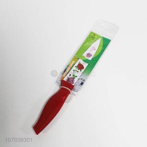 Wholesale plastic handle flowers printing portable small fruit knife