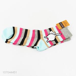 Good quality cartoon pattern women cotton socks ladies winter socks