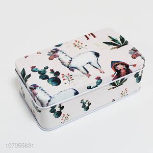 Good quality cartoon printing rectangle tinplate box candy tin box