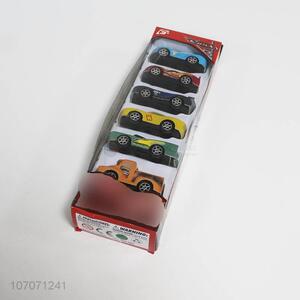 Hot selling 6 pieces colorful plastic car toys for children