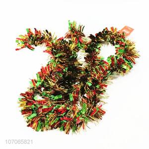 OEM Christmas tree decoration colorful glitter tinsel wholesale