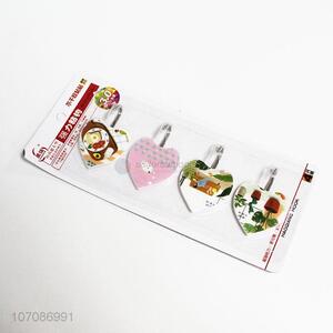 Contracted Design 4PCS Heart Shaped Strong Self-Adhesive Sticky Hook