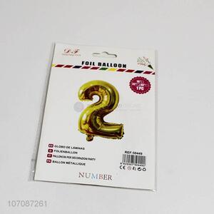 High Sales Number 2 Foil Balloon 32 Inch Happy Birthday Foil Balloon