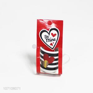 Promotional premium heart pattern ceramic mug ceramic coffee cup