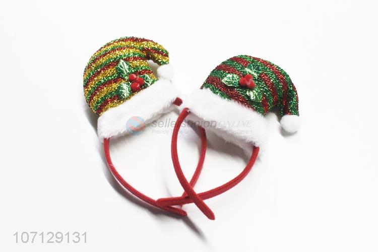 Good Quality Colorful Christmas Hat Hair Hoop Festival Headband