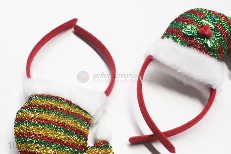 Good Quality Colorful Christmas Hat Hair Hoop Festival Headband