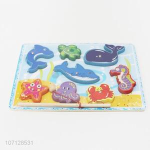 Popular design kids intelligent toy wooden  jigsaw puzzle