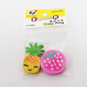 Hot Sale 2 Pieces Fruit Shape Eraser Set