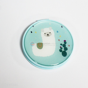 Wholesale cute cartoon plastic folding make up round pocket mirror