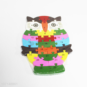 New Design Cartoon Owl Puzzle Building Blocks Toy Set