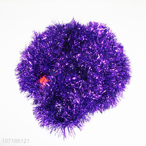 Hot selling 9m PET material glitter tinsel for holiday decoration