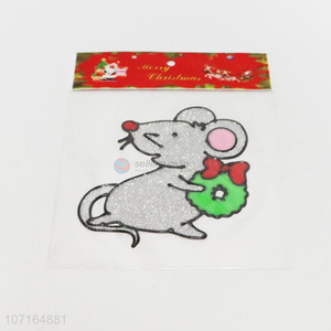 New Design Christmas Decoration Cartoon Mouse Window Stickers